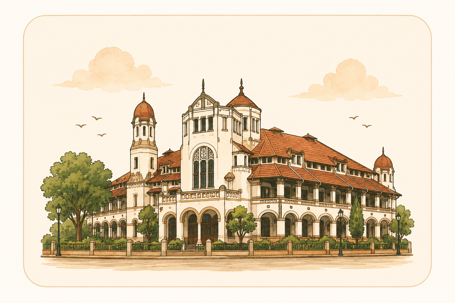 Ilustrasi landmark Semarang